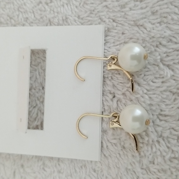 New Ralph Lauren Pearl Drop Earrings - Picture 4 of 5